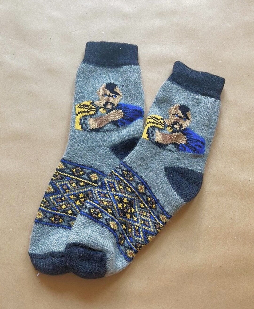 Warm Winter Ukrainian Socks From Natural Wool Ukrainian Gift Etsy