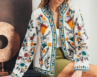 ジャケット・アウター Gobelin Weaving Flower pattern Jacket flower pattern gobelin weaving jacket | CYAN VINTAGE&USED