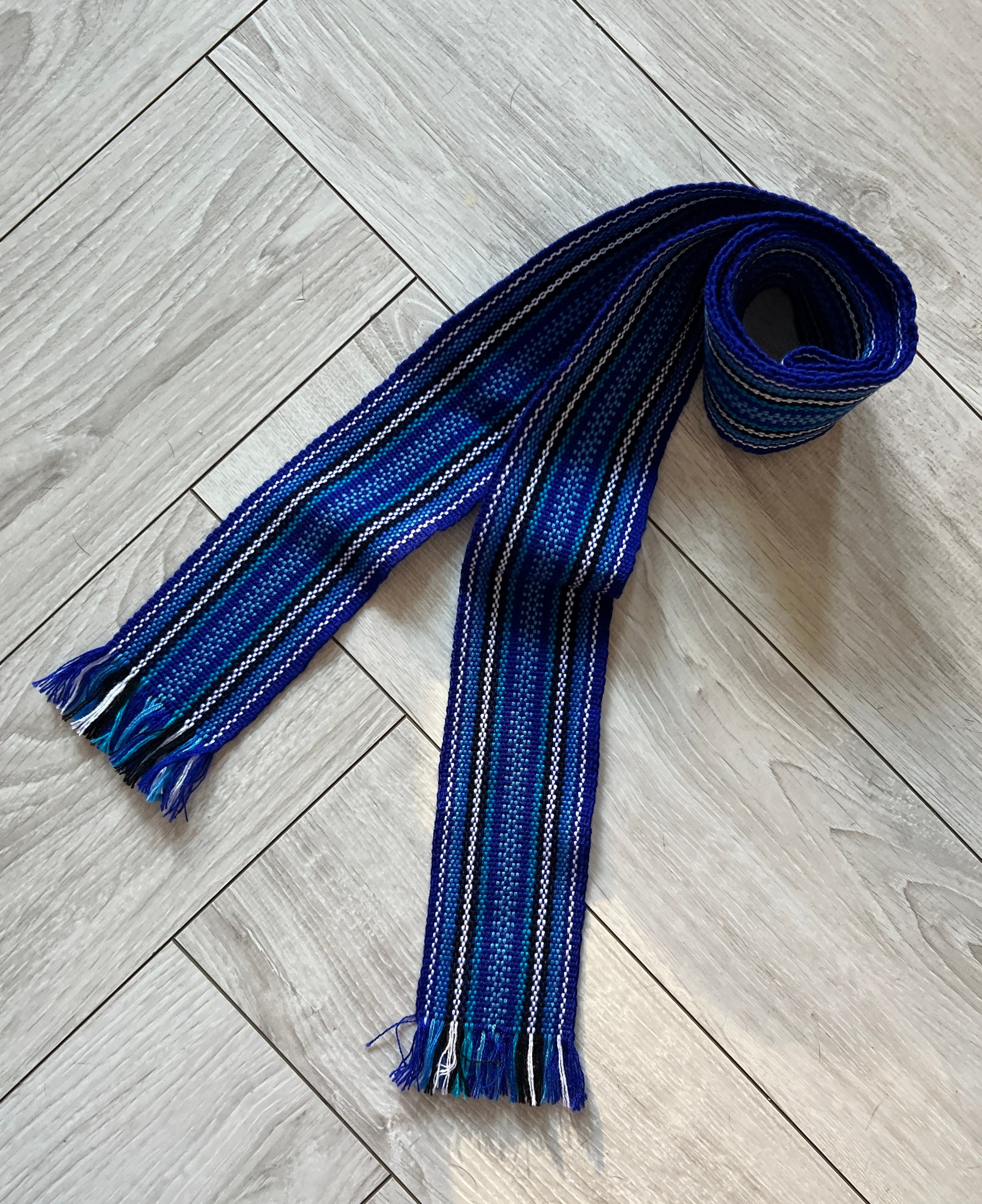 Blue Krayka, Kushak, Ukrainian belt for Sharovary - 2 sizes