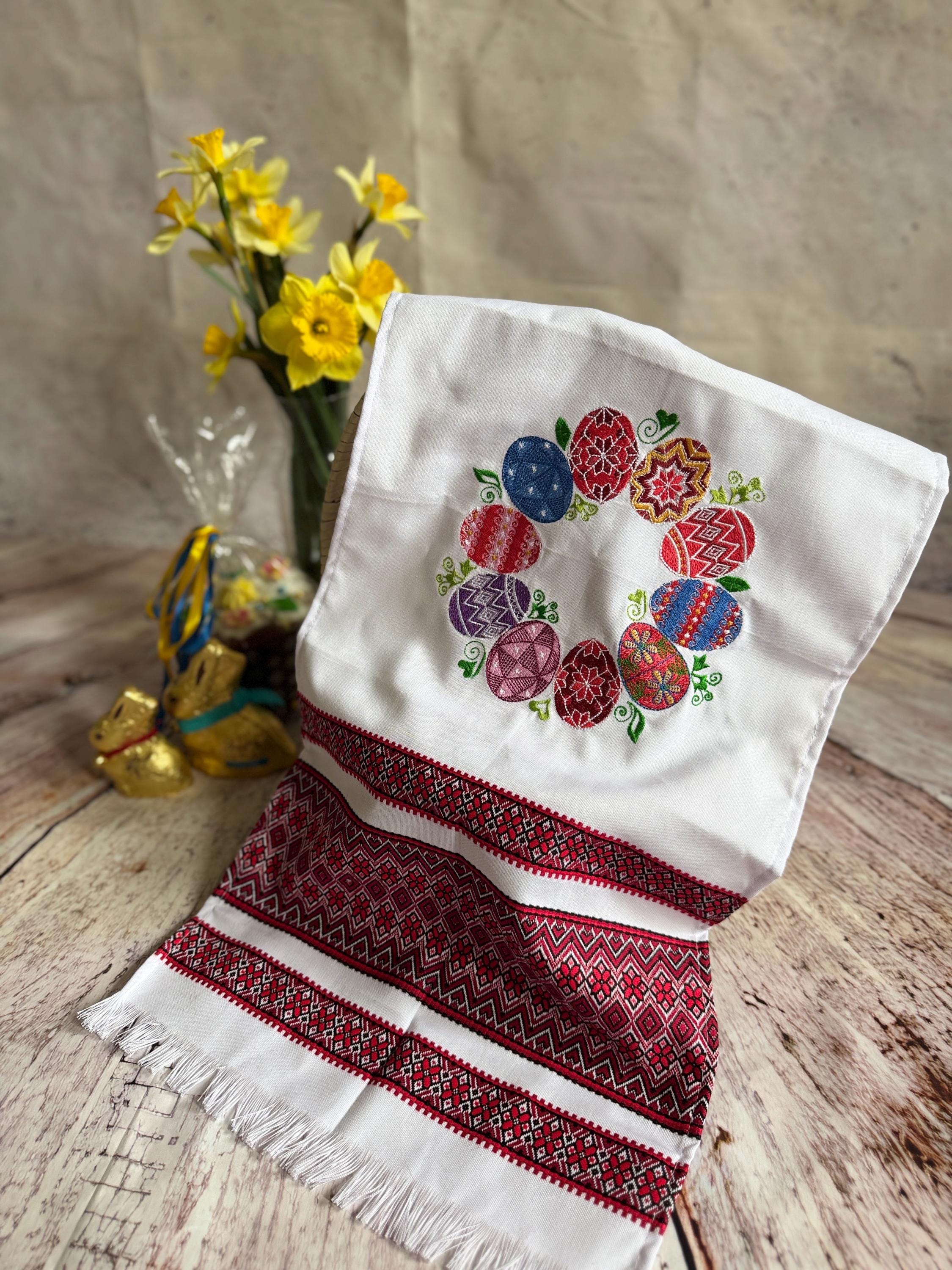 アンティーク花柄刺繍リネン ルシュニキ rushnyk 100年前の物 Russian Rushnyk - Etsy