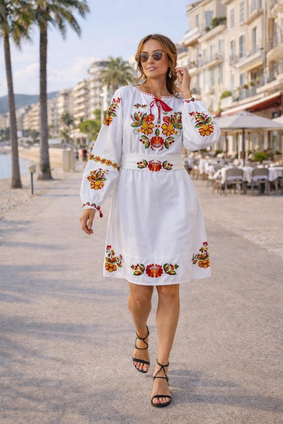 XS-6XL Traditional Ukrainian Embroidered Dress in Petrykivka Style, Folk Slavic Dress With Floral Embroidery, Vyshyvanka Dress for Women - Etsy Israel XS-6XL Traditional Ukrainian Embroidered Dress in Petrykivka Style, Folk Slavic Dress With Floral Embroidery, Vyshyvanka Dress for Women - Etsy Israel