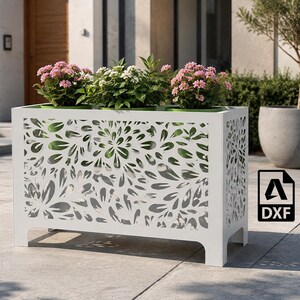 Blumenständer (DXF-Datei), Metall-Blumentopfhalter, Gartendekoration, Laserschnittdatei
