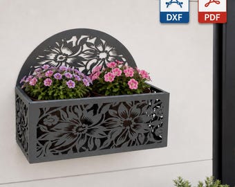 DXF-bestand voor wandplantenbak van lasergesneden metaal (CNC-plasma-bestand)