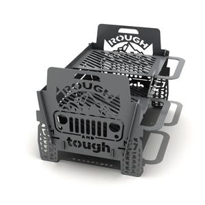 Grelha dobrável com duas grelhas #3. Desenhos em arquivo DXF/PDF para corte a plasma e laser. Para chapas de 3 mm (11g), 3,5 mm (10g), 4 mm (9g), 4,5 mm (7g)