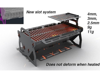 Parrilla plegable para barbacoa: nuevos planos: archivos DXF para corte por láser/plasma