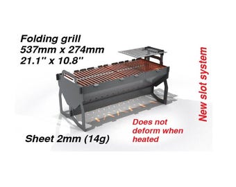 Nuevos planos de parrilla plegable para barbacoa: archivos DXF para corte por láser/plasma