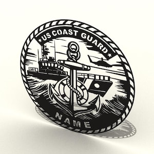 US Coast Guard. DXF file for plasma, laser cutting