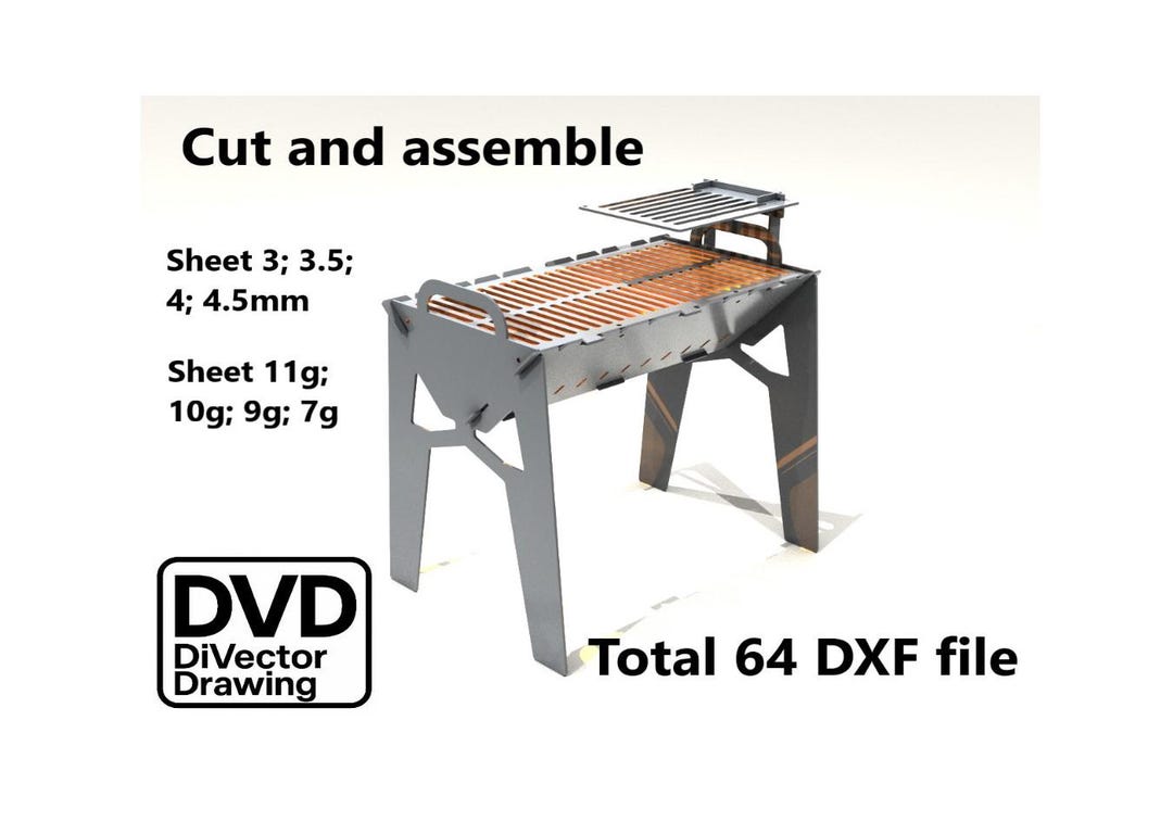 Folding Grill Plans: DXF File for Plasma/laser Cutting - Etsy