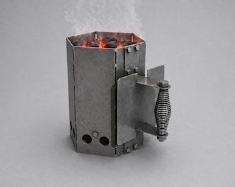 Encendedor de carbón DXF, archivo de plasma CNC, encendedor de barbacoa, herramienta de metal para bricolaje