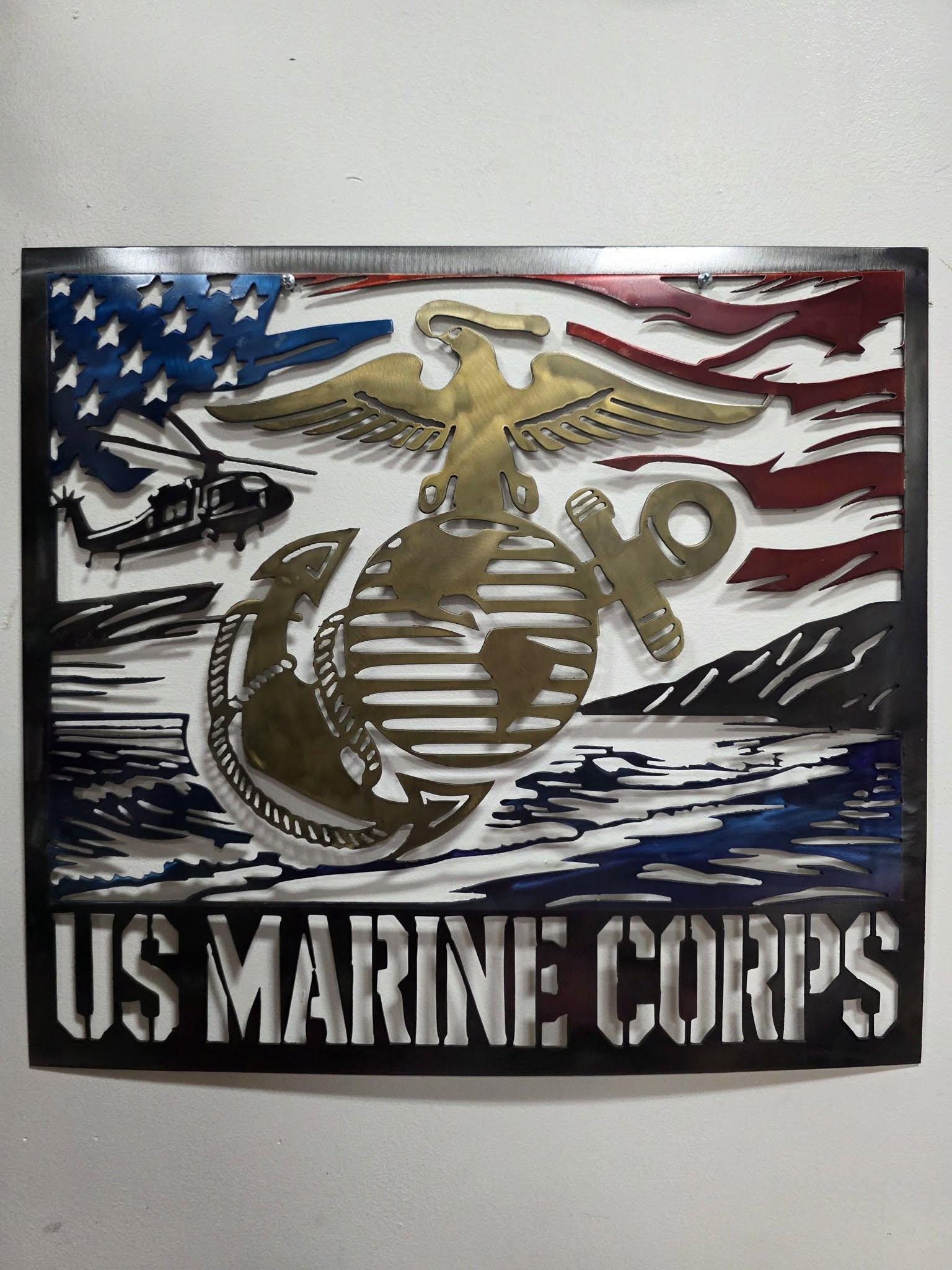 US Marine Corp 2. DXF file for plasma, laser cutting
