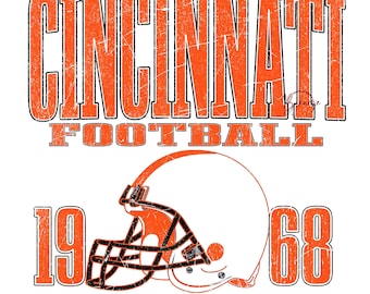 Vintage Cincinnati Football SVG PNG, Retro Football SVG File, Game Day Cricut Design, College Sports Clipart, Football Shirt Graphic
