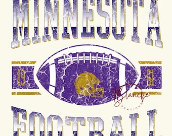 Vintage Minnesota Football SVG PNG, Retro Distressed Game Day Design, Cricut and Sublimation Football Clipart, Digital Download