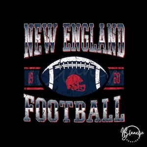 Vintage New England Football SVG PNG, Retro Distressed Game Day Clipart, Cricut Sports Design, Sublimation Football Graphic, Digital File
