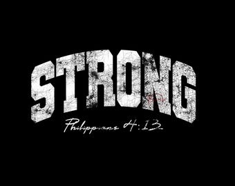 Filipenses 4:13 SVG PNG, Diseño de camiseta con versículo bíblico cristiano, Archivo de fe retro