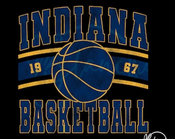 Vintage Indiana Basketball SVG PNG, Retro College Basketball SVG-Datei, Spieltag Cricut Design, Basketball-Shirt Clipart, Sportgrafik