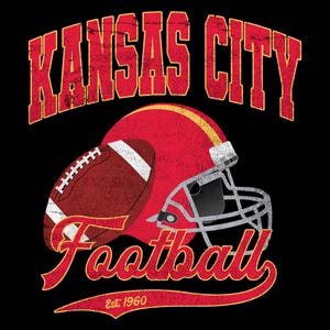 Kansas City Football SVG, KC Football PNG, Vintage Football Design, Game Day Svg, Sports Team Clipart