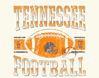 Fútbol americano vintage de Tennessee SVG PNG, diseño retro desgastado para el día del partido, imágenes prediseñadas deportivas de Cricut, gráficos de fútbol de sublimación, descarga digital
