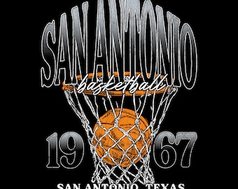 Vintage San Antonio Basketball PNG, Retro Basketball SVG File, Game Day Cricut Design, College Sports Clipart, Basketball Shirt Graphic