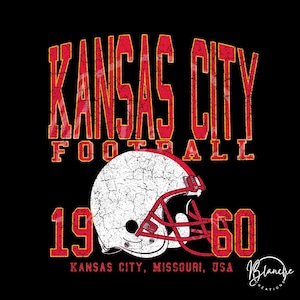 Vintage Distressed Kansas City Football SVG - Retro KC Football Design for Sports Fans, Game Day Apparel, Digital Download