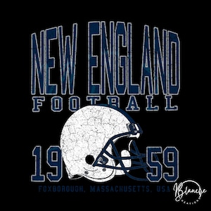 Vintage New England Football SVG PNG, Retro Football SVG File, Game Day Cricut Design, College Sports Clipart, Football Shirt Graphic