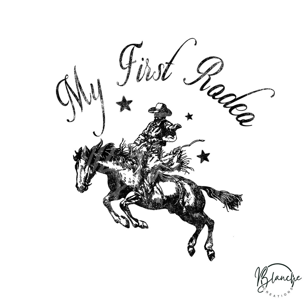 Vintage My First Rodeo SVG PNG, Retro Western Design, Cowboy Cowgirl ...