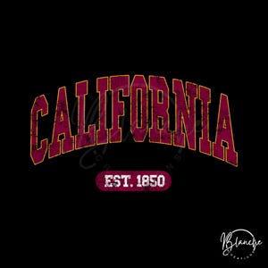 Vintage California State SVG, Retro Collage Clipart, Distressed Varsity California Outline PNG, Travel USA Cricut File