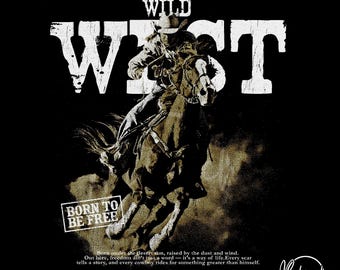 Vintage Wild West PNG, Retro Cowboy Western Clipart (Digital Download)