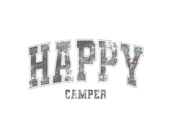 Feliz campista SVG PNG, diseño de camiseta retro de camping, archivo de corte Cricut para aventuras al aire libre (descargable)