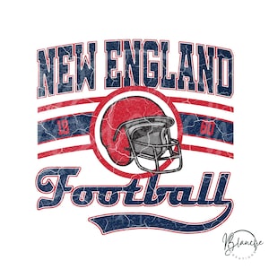 Vintage New England Football SVG PNG, Retro Football SVG File, Game Day Cricut Design, College Sports Clipart, Football Shirt Graphic