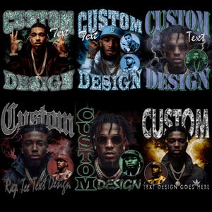Custom Bootleg PSD Bundle – Editable Photoshop Templates for Rap T-Shirts, PNG Files, Graphic Tee Design, Instant Download