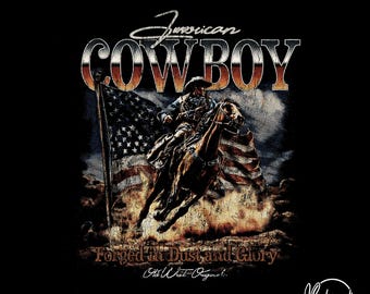Vintage American Cowboy PNG, Retro Western Clipart (Digital Download)