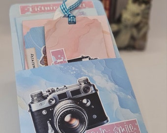 Picture Perfect Stuffed Pocket, Junk Journal Insert  - Journal Supplies