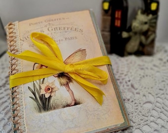 Daffodil Fairies Handmade Junk Journal, Fairy, Fairies, Flowers, Daffodils, Fairy