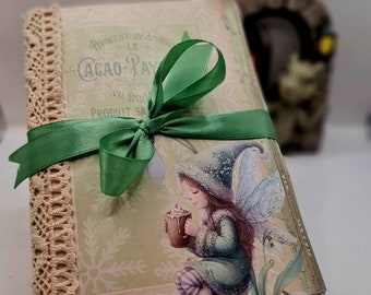 Snowdrop Fairies Handmade Junk Journal, Fairy, Fairies, Flowers, snowdrops, Fairy