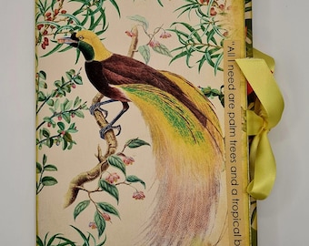 Tropical Folio, Journal Insert - Handmade  Junk Journal, Journal Supplies