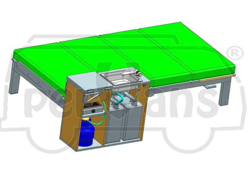 LCT Camper Kit Project: Bed, Kitchen, Table for MPV or Van – DIY Kit ...