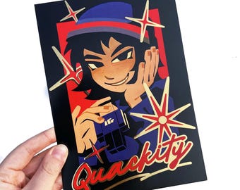 Quackity Gold Foil A5 Print – Dream SMP | QSMP