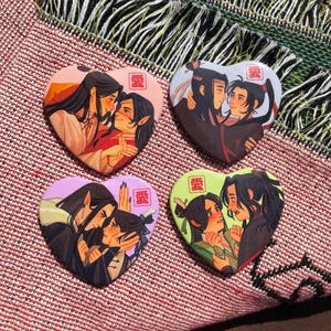 MXTX Heart-Shaped Button Pins