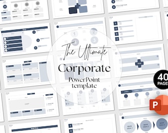 Modern corporate PowerPoint toolkit and template: minimalist slides for high impact consulting, boardroom and operational business activity