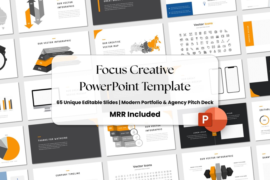 Example Focus Slide Focus Creative Powerpoint Template — 65 Unique Editable Slides | Modern ...