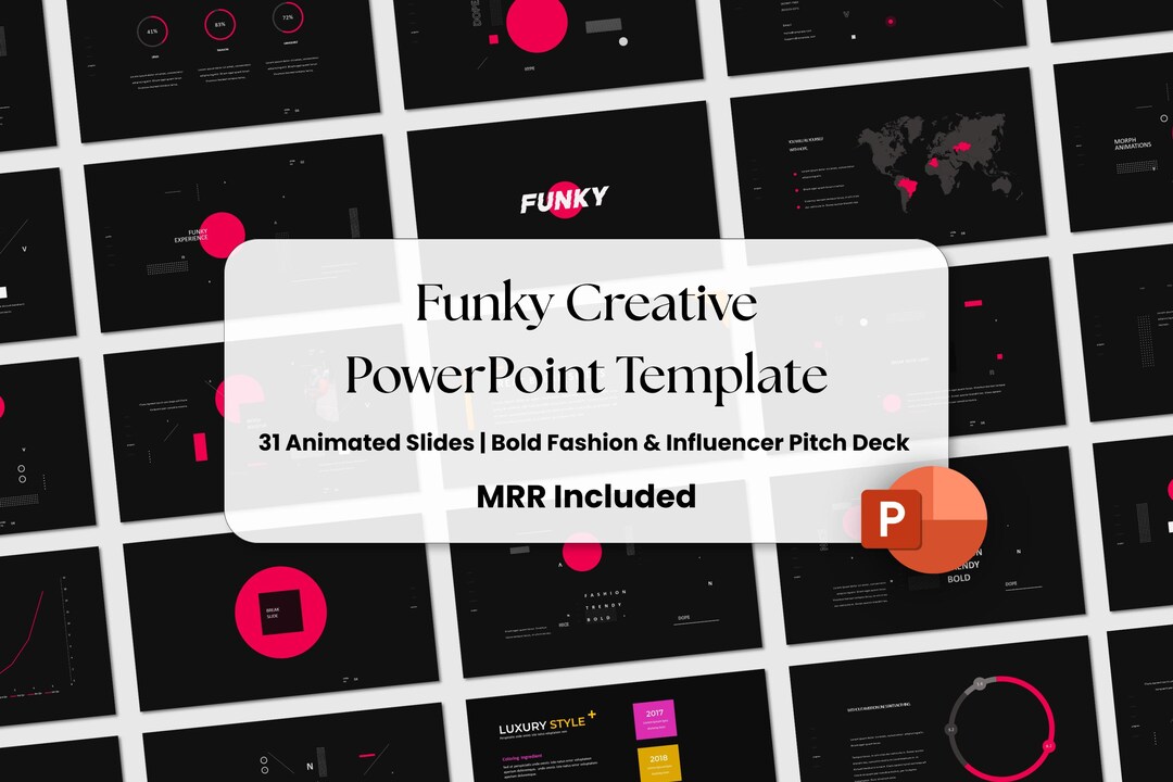 Funky Creative Powerpoint Template — 31 Animated Slides | Bold Fashion ...