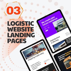 Logistics Website Template, Shipping Company Website Design, Figma & Sketch