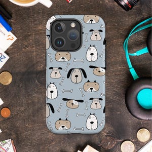 Cute Dog Pattern Phone Cases, Cartoon Puppy Art, Pet Lover Gift, Funny Dog Face Designs, Unique Phone Accessories, Trendy Mobile Covers