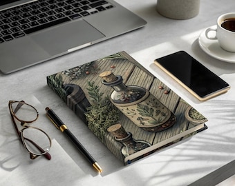 Ein Tagebuch für Kräuterkundler, Pflanzen und Zaubertränke, Cottagecore Decor
