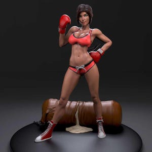 sexy Boxer girl,NSFW, +18 3D Print File STL, 3D Printable STL File, Fan stl Model for Cosplay & Collectibles Stl, Woman Stl File,3d