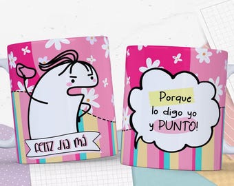 Plantillas para tazas Flork frases locas de mamá 8 PLANTILLAS/Día de las madres 8 PSD editables /8 plantillas editables PNG/ Incluye mockups