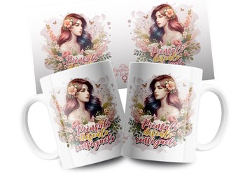 Bearbeitbare PSD-Vorlagen für Tassen zum Frauentag / Girl Power-Frauentag / Phrasenvorlagen zum Frauentag am 8. März / Inc Mockups