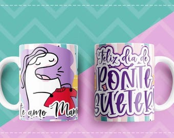 Plantillas para tazas Flork frases Día de las madres 11 PSD editables/ Mugs días de las madre flork/ frases de las madres/ Incluye mockups