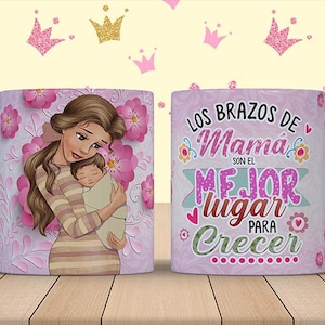 Princess Mother&#39;s Day Mugs 4 PNG Templates / Editable 4 Mother&#39;s Day Templates / Mother&#39;s Day Mug Templates / Fonts and Mockup
