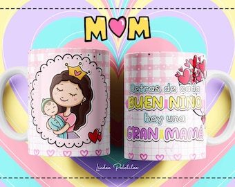 Mother's Day flork mug templates 12 PSD/ Dia de la madre plantillas para tazas /plantillas editables en PSD/ plantillas día de la madre taza